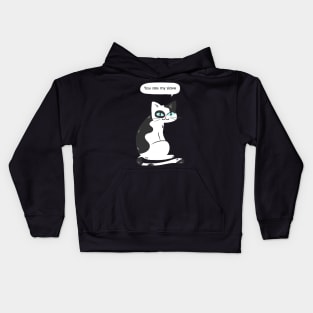 You are my slave says the cat Kids Hoodie